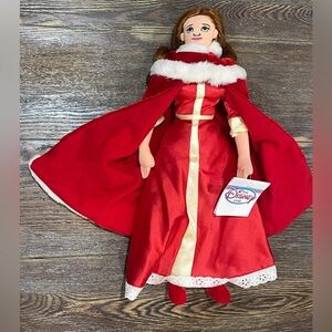 Vintage DISNEY STORE 17” Plush CHRISTMAS BELLE (Beauty & the Beast) Doll - NWT